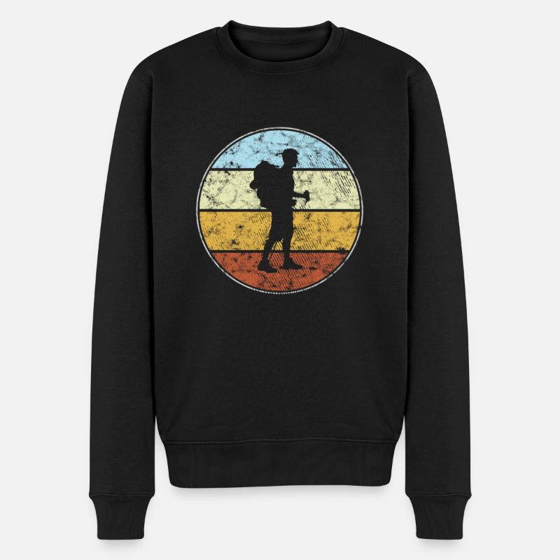 Randonnée Rétro - Pull Premium bio Homme - noir