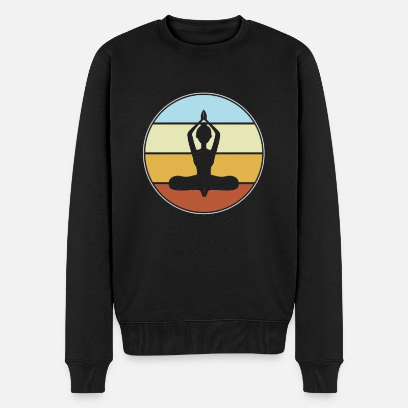 Yoga Rétro - Pull Premium bio Homme - noir