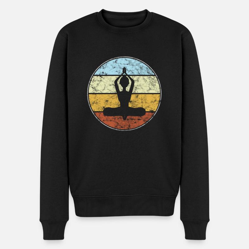 Yoga Rétro - Pull Premium bio Homme - noir