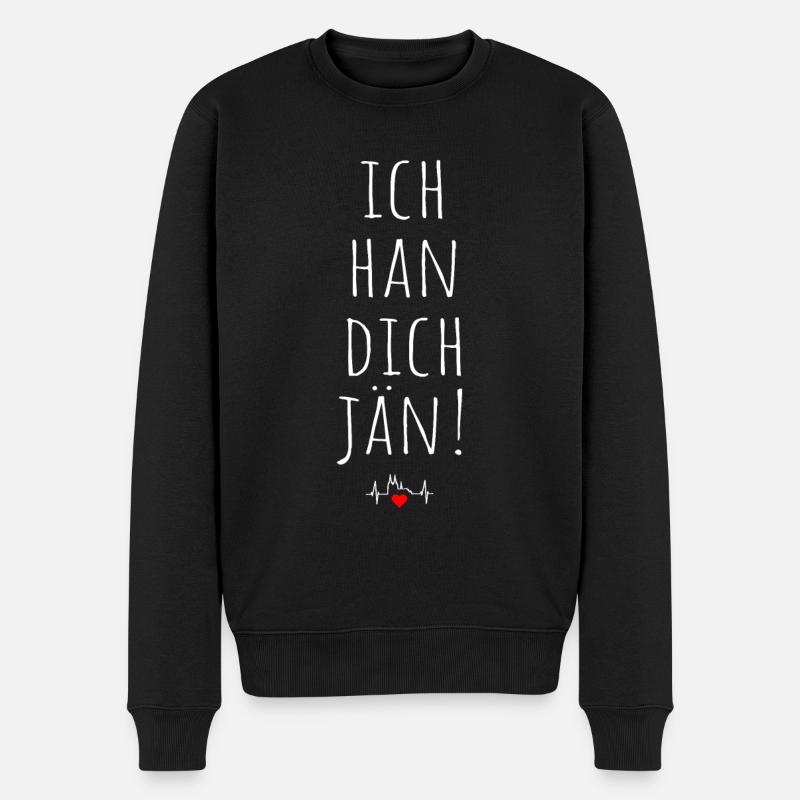 Ich Han Dich Jän Kölsch Kölle Kölner Karneval Köln - Männer Premium Bio Pullover - Schwarz