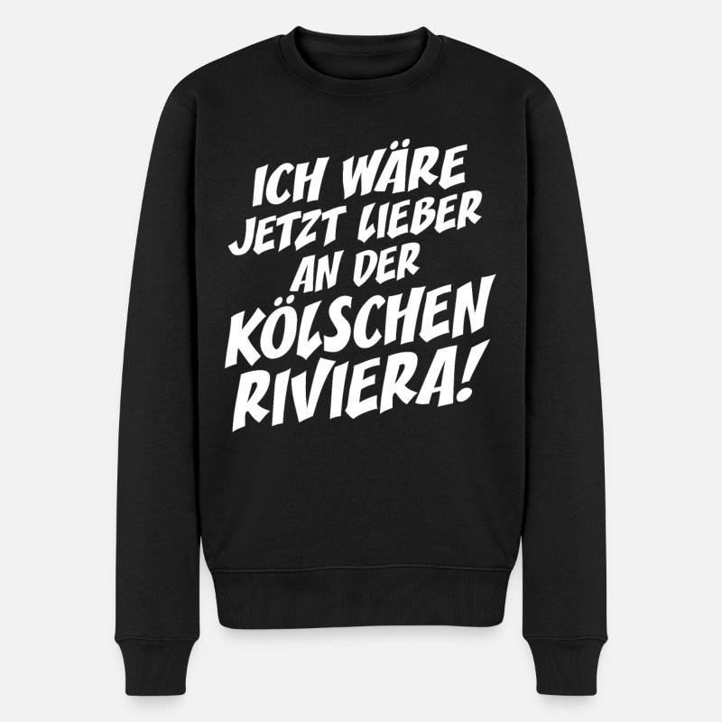 Kölsche Riviera Kölle Kölsch Kölner Karneval Köln - Männer Premium Bio Pullover - Schwarz