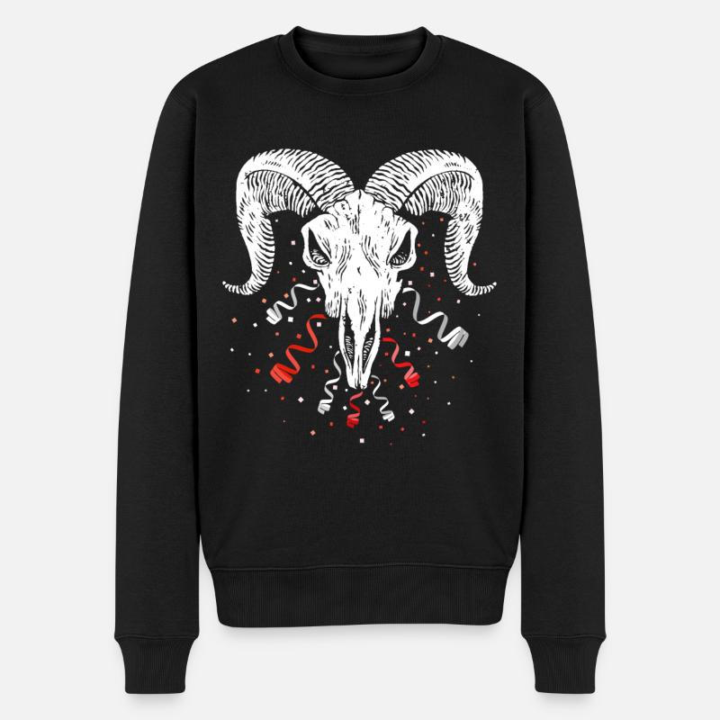 Köln Cologne Konfetti Geißbock Fussball Rut Wiess - Männer Premium Bio Pullover - Schwarz