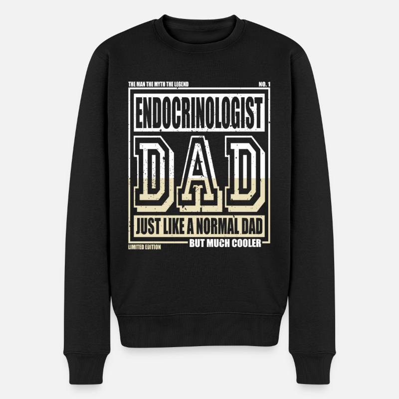 Endocrinologist Dad Gift - Men's Premium Organic Jumper - black