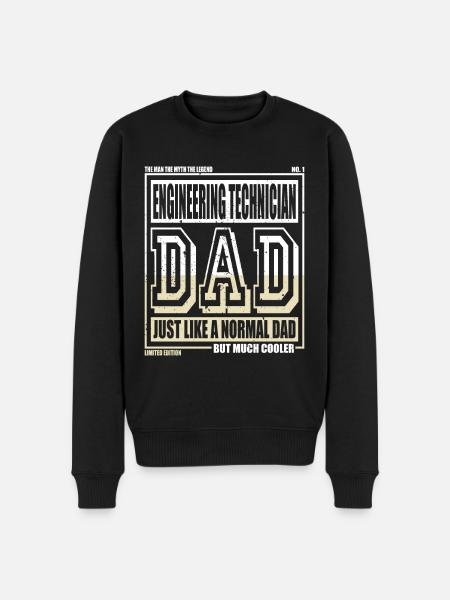 Engineering Technician Dad Gift - Men's Premium Organic Jumper - black