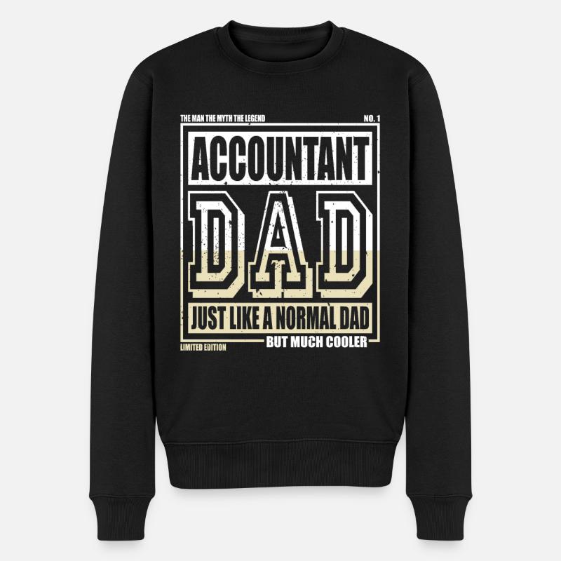 Buchhalter Papa Geschenk - Männer Premium Bio Pullover - Schwarz