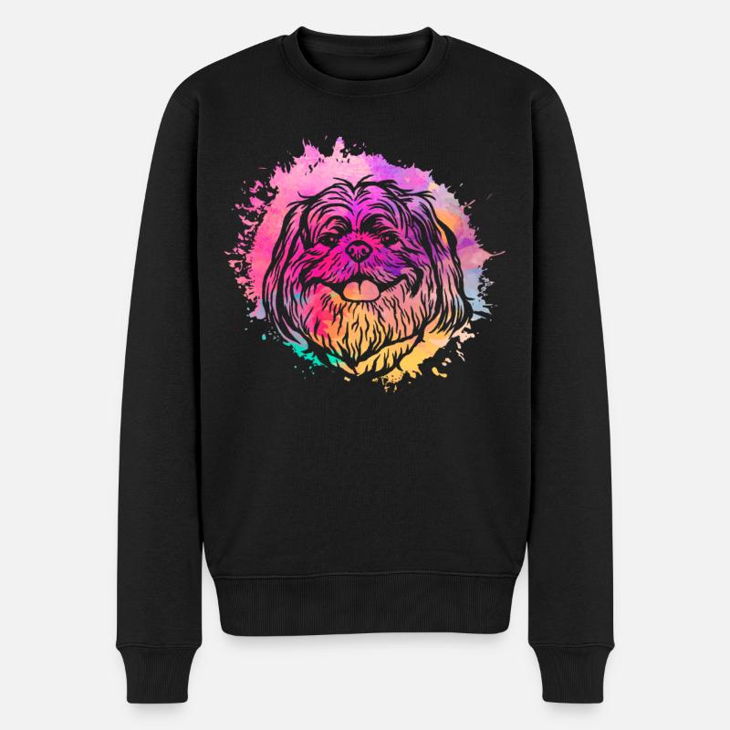 Shih Tzu - Männer Premium Bio Pullover - Schwarz