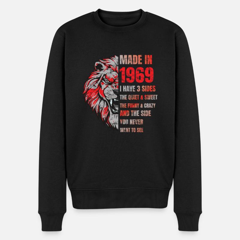 1969 Birthday Lion made in - Pull Premium bio Homme - noir