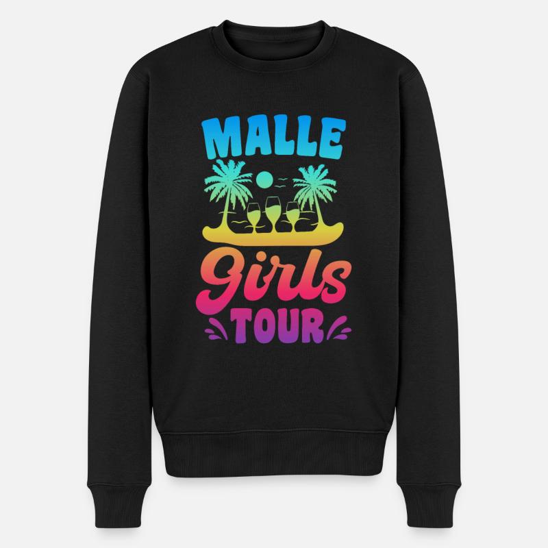 Malle Girls Tour - Männer Premium Bio Pullover - Schwarz