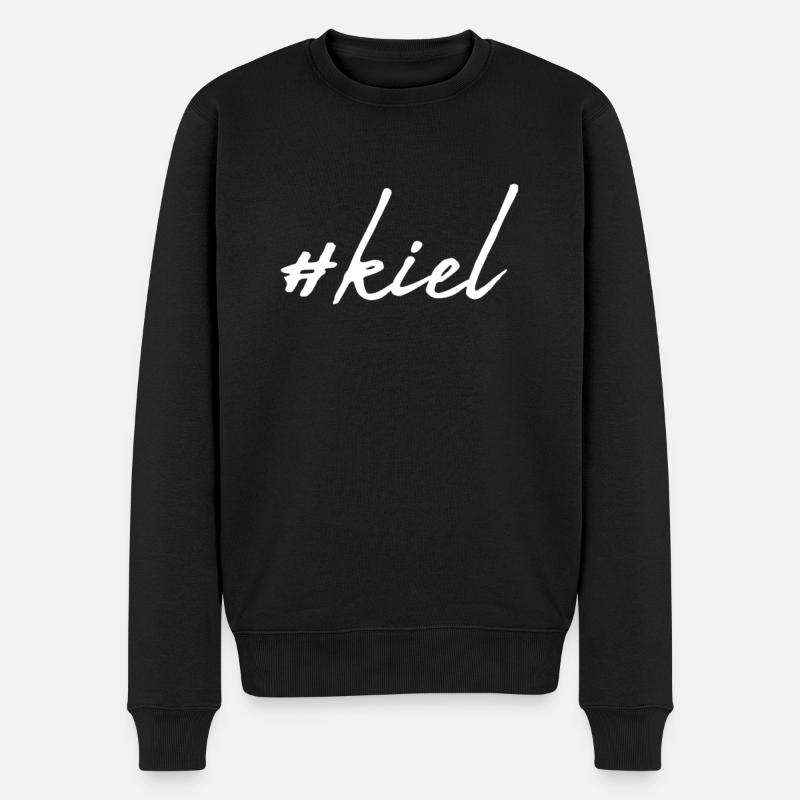 Kiel - Männer Premium Bio Pullover - Schwarz