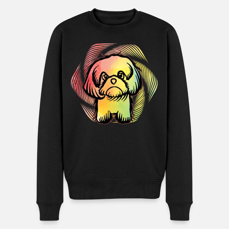 Shih Tzu - Männer Premium Bio Pullover - Schwarz