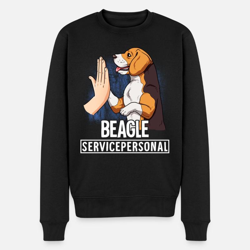 Beagle - Männer Premium Bio Pullover - Schwarz