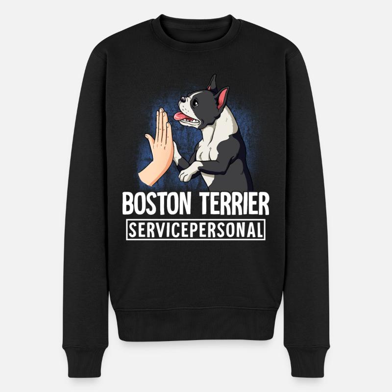 Boston Terrier - Pull Premium bio Homme - noir