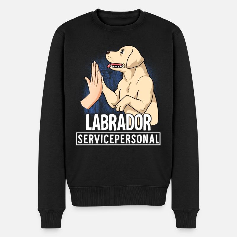 Labrador - Männer Premium Bio Pullover - Schwarz