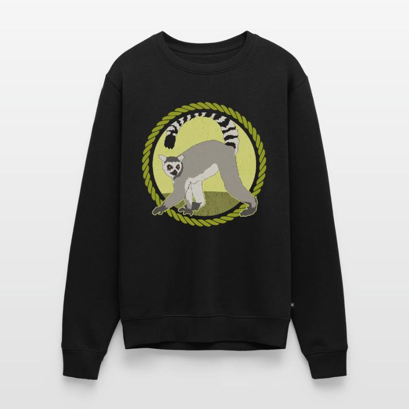 Lemur Ring-tailed lemurs Ringed Tail Lemure Gift Men's Premium Organic Jumper