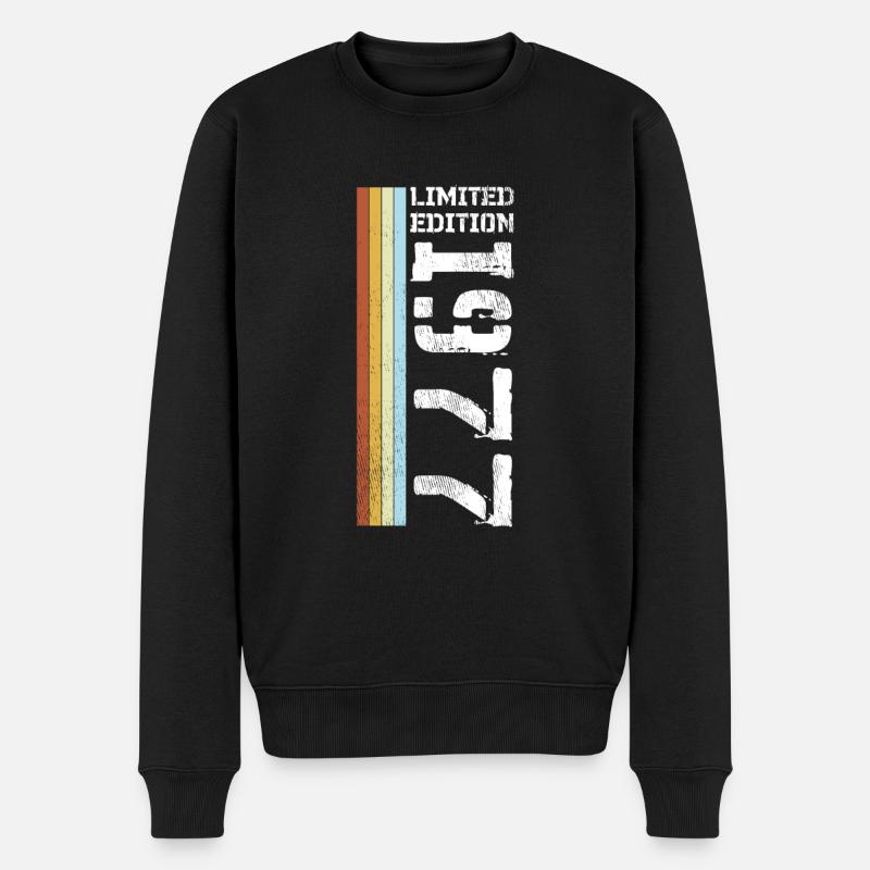 Limited Edition 1977 - Männer Premium Bio Pullover - Schwarz
