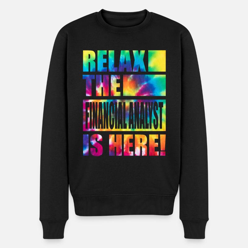 Analyste financier drôle de dicton - Pull Premium bio Homme - noir