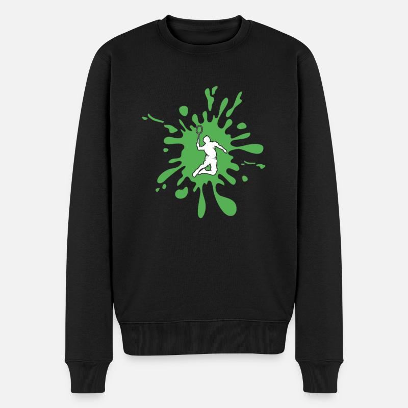 Badminton - Männer Premium Bio Pullover - Schwarz