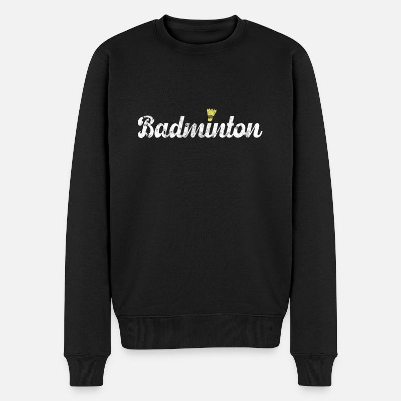 Badminton - Männer Premium Bio Pullover - Schwarz