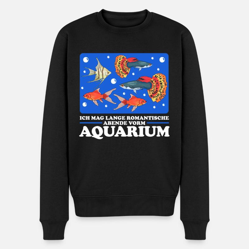 Aquarium Zierfisch Aquarianer Aquaristik Geschenk - Männer Premium Bio Pullover - Schwarz