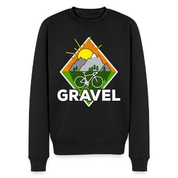Gravel Bike Outdoor Radfahrer Fahrradfahrer - Männer Premium Bio Pullover - Schwarz - Vorne - Nico (187cm)