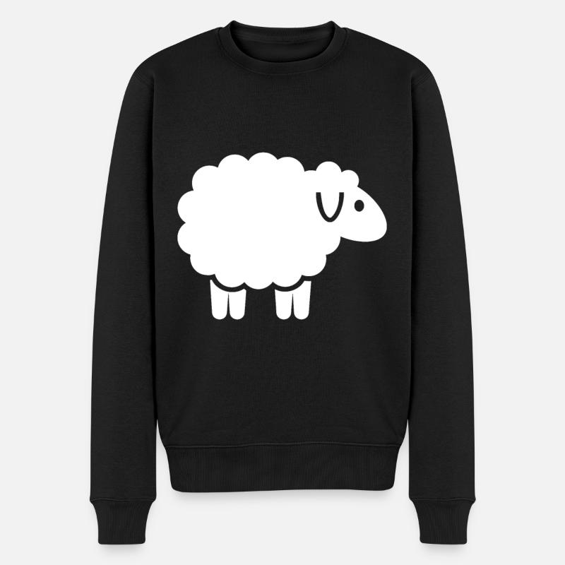 Niedliche Schafe - Männer Premium Bio Pullover - Schwarz