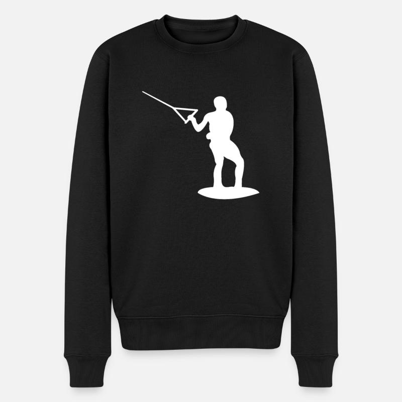 Wakeboarding - Männer Premium Bio Pullover - Schwarz
