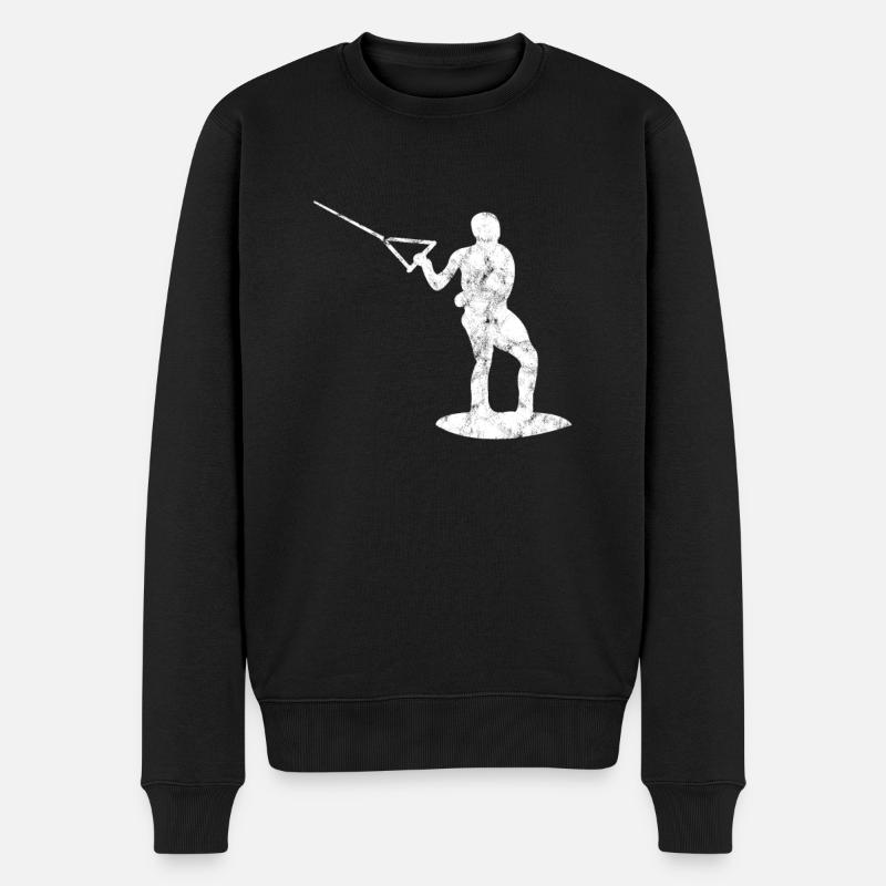Wakeboarding - Männer Premium Bio Pullover - Schwarz