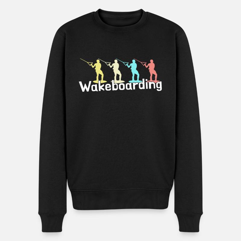 Wakeboarding - Männer Premium Bio Pullover - Schwarz