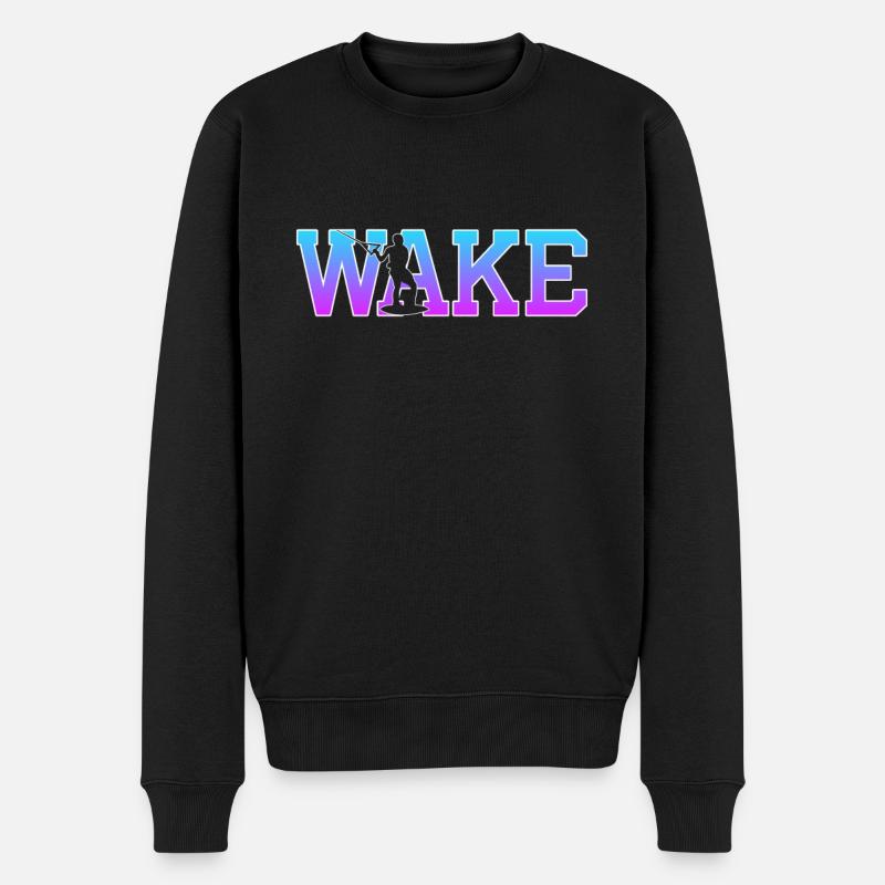Wakeboarding - Männer Premium Bio Pullover - Schwarz