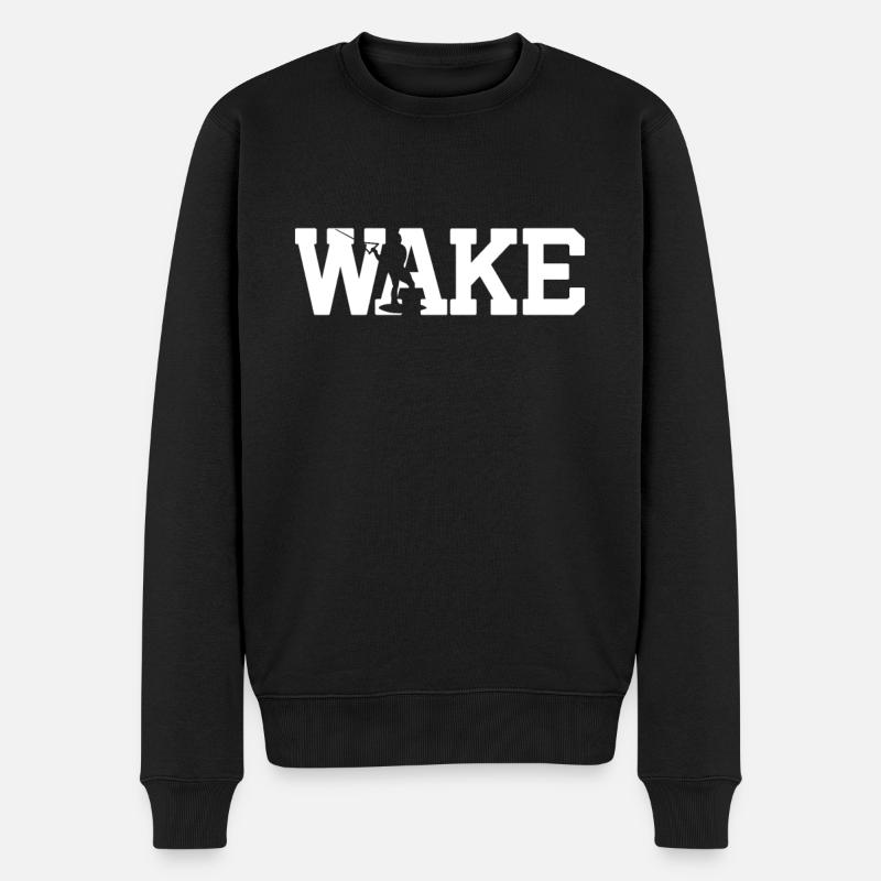 Wakeboarding - Männer Premium Bio Pullover - Schwarz