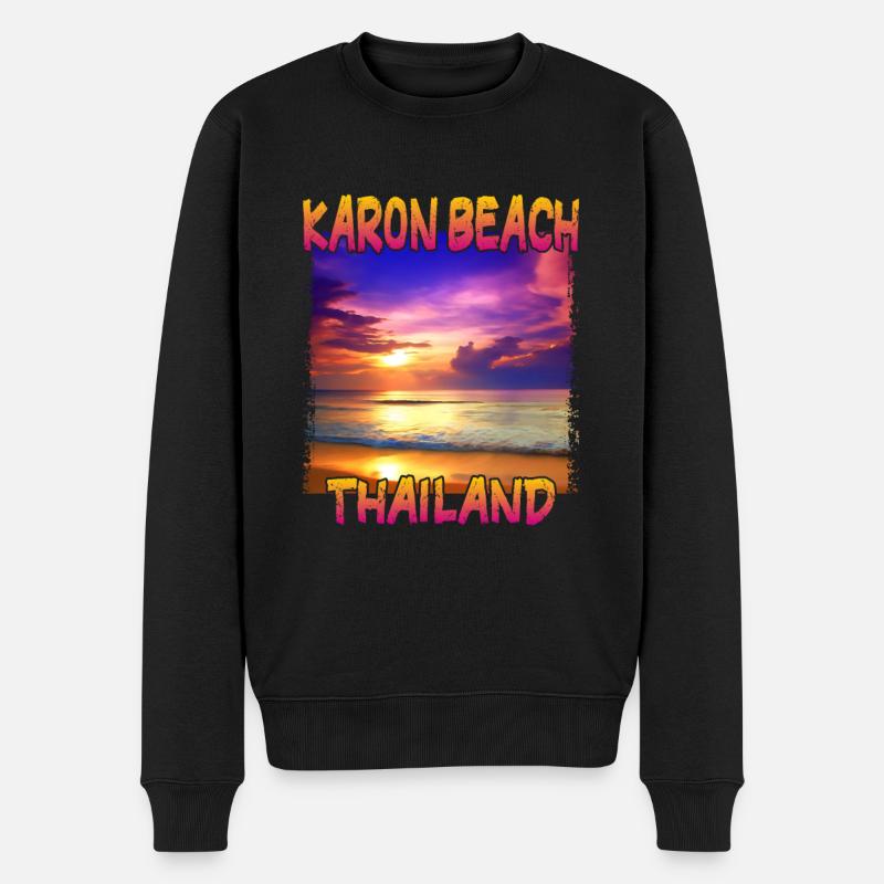 Karon Beach, Thaïlande - Pull Premium bio Homme - noir