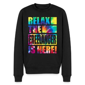 Freelancer Funny Saying - Men's Premium Organic Jumper - black - Front - Nico (187cm)