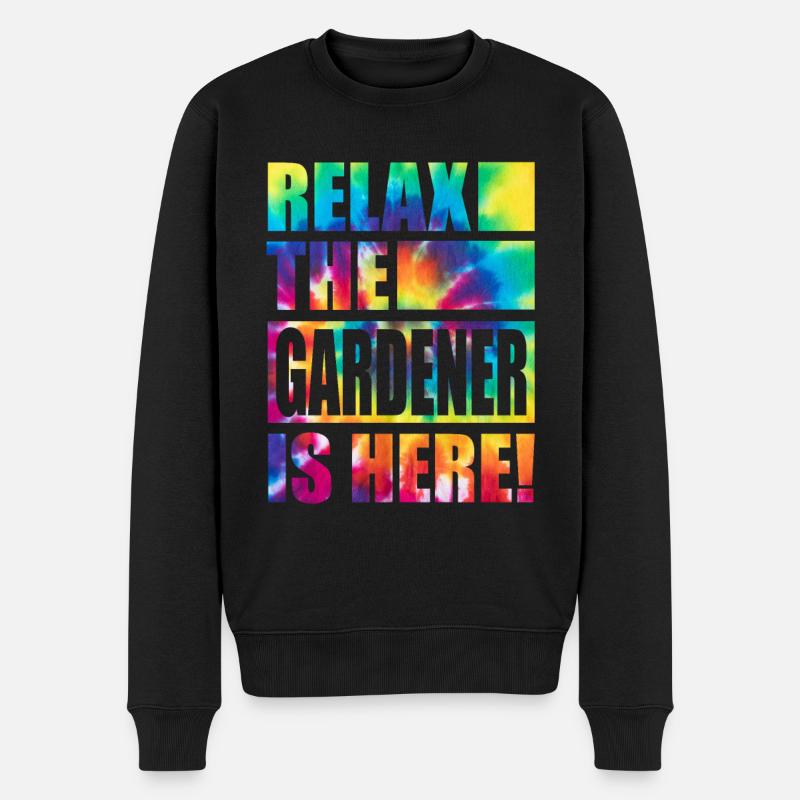 Jardinier drôle de dicton - Pull Premium bio Homme - noir