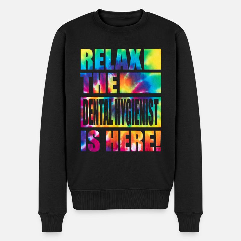 Dental Hygienist Lustiger Spruch - Männer Premium Bio Pullover - Schwarz