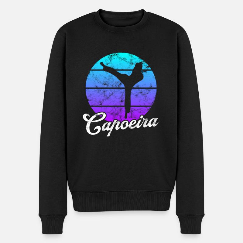 Capoeira - Männer Premium Bio Pullover - Schwarz