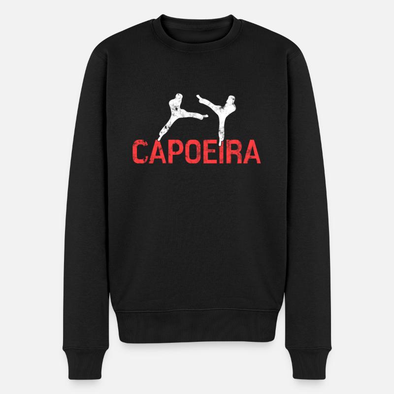Capoeira - Männer Premium Bio Pullover - Schwarz