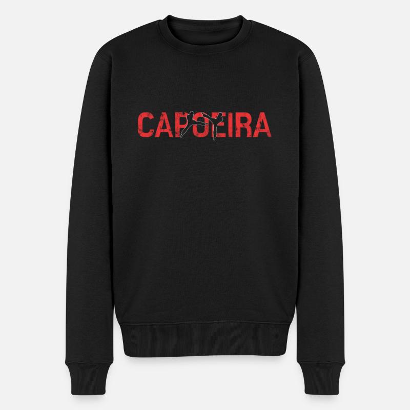 Capoeira - Männer Premium Bio Pullover - Schwarz