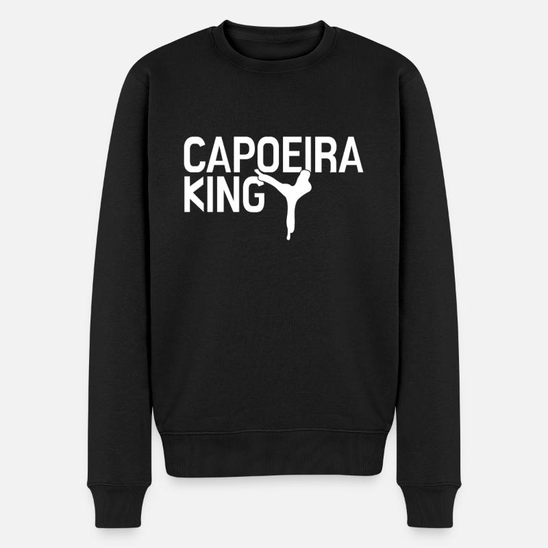 Capoeira - Männer Premium Bio Pullover - Schwarz