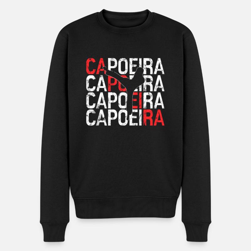 Capoeira - Männer Premium Bio Pullover - Schwarz