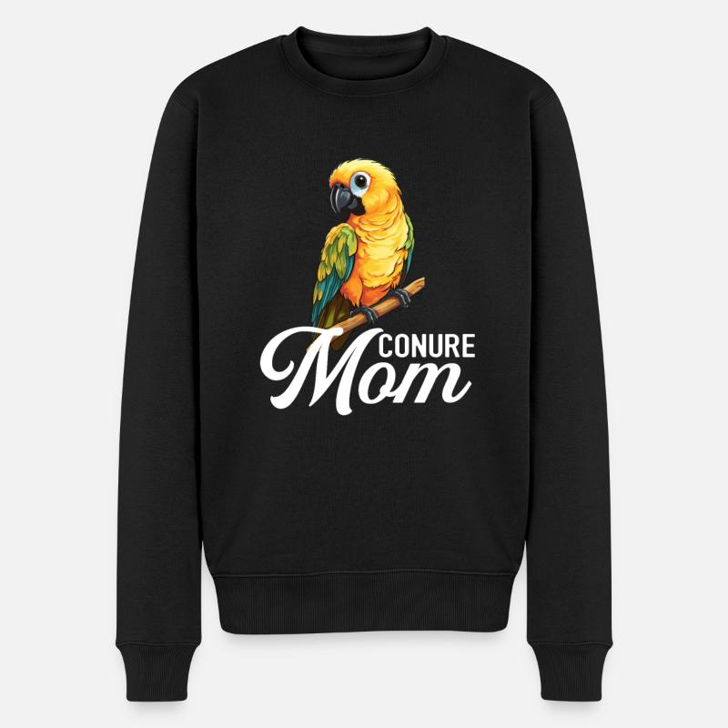 Sun Conure, parrot Conure - Männer Premium Bio Pullover - Schwarz
