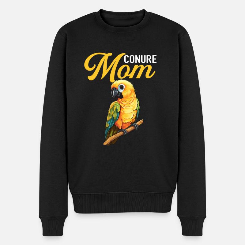 Sun Conure, parrot Conure - Männer Premium Bio Pullover - Schwarz