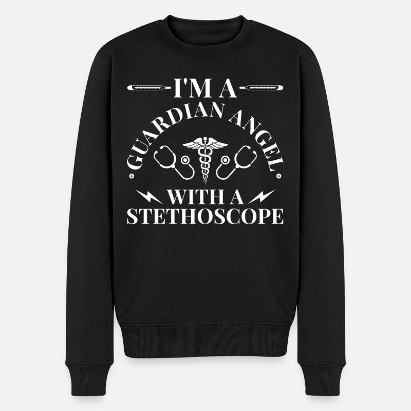 Examinierte Krankenschwester - Männer Premium Bio Pullover - Schwarz