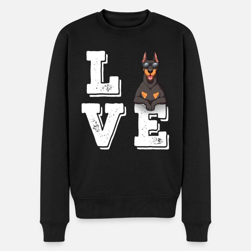 Doberman d’amour - Pull Premium bio Homme - noir