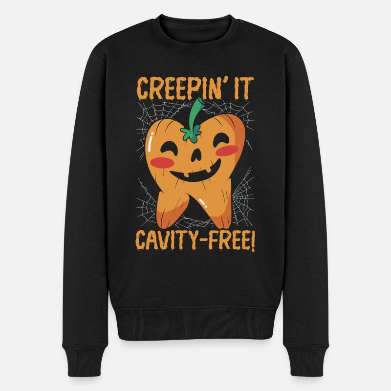 Creepin' c’est sans cavité! - Pull Premium bio Homme - noir