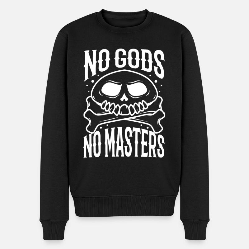 No Gods No Masters - Männer Premium Bio Pullover - Schwarz