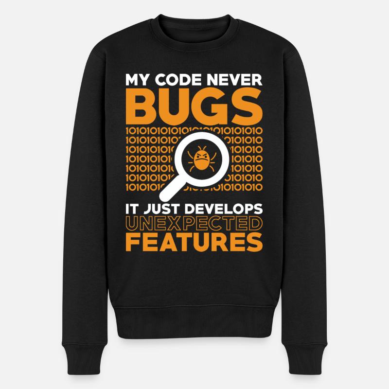 Programmierer Entwickler Coder Code - Männer Premium Bio Pullover - Schwarz