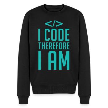 Programmer Developer Coder Code - Men's Premium Organic Jumper - black - Front - Nico (187cm)