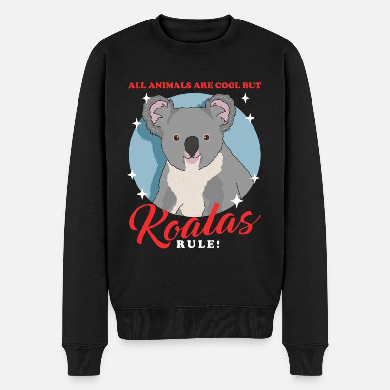 Koala Koalas Koalabären Koalabär Geschenk - Männer Premium Bio Pullover - Schwarz