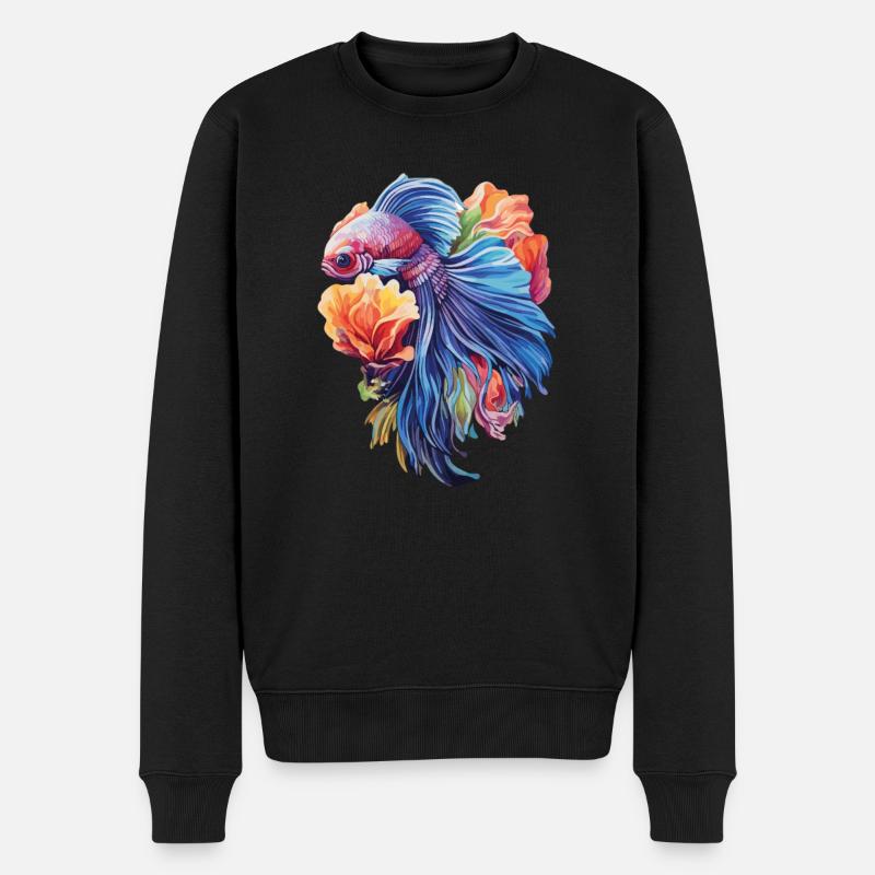 Aquarium de poissons Bettafish - Pull Premium bio Homme - noir