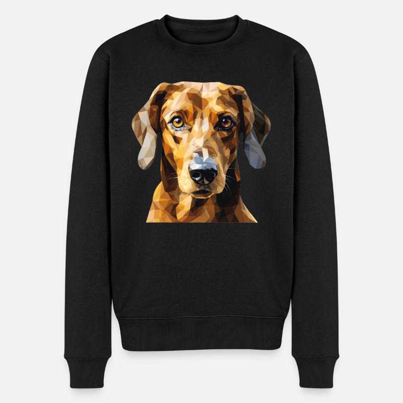 Dachshund Wiener Hund - Männer Premium Bio Pullover - Schwarz
